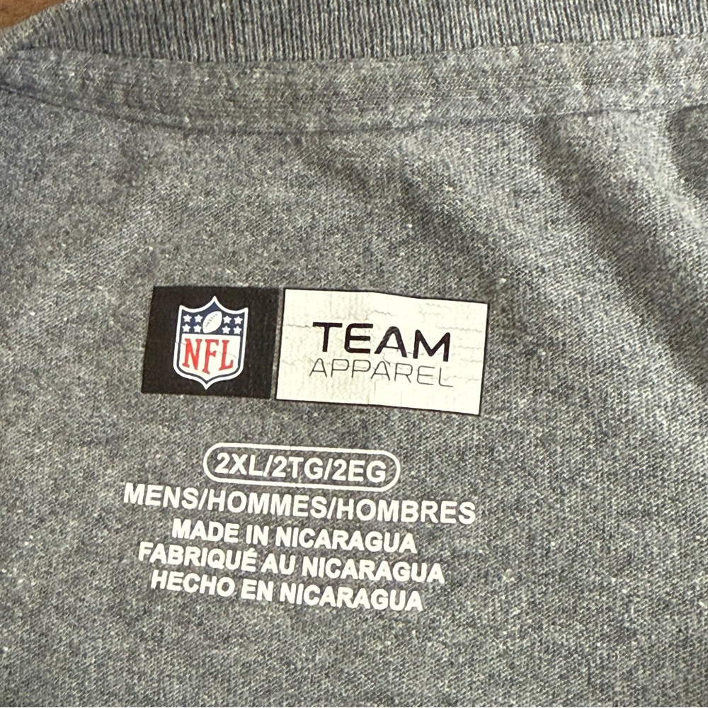NFL Raiders 2XL Gray Graphic Tee Men’s Team Apparel Vintage Style T-Shirt - Picture 6 of 7